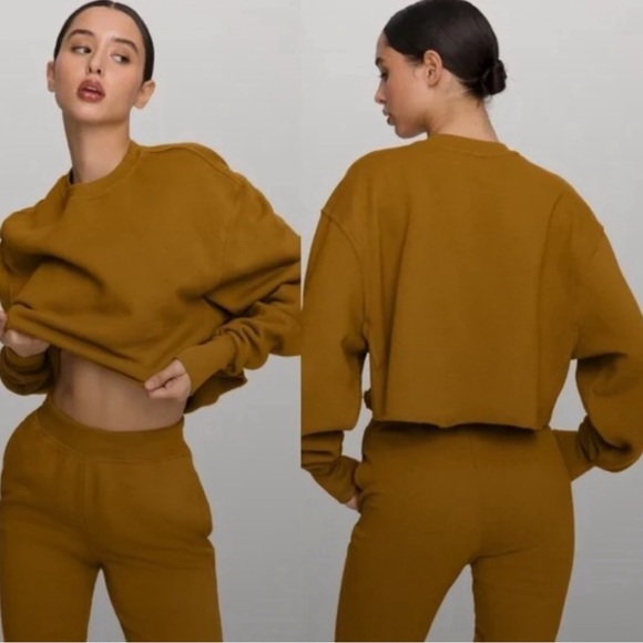 Good American Cropped & Cool French Terry Sweatshirt - Picture 2 of 7